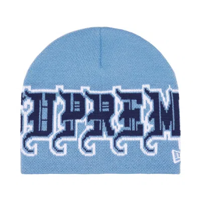 Pre-owned Supreme New Era Outline Beanie 'light Blue' | Men's Size Onesize