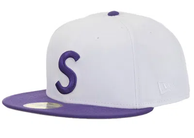 Pre-owned Supreme New Era Reaper S Logo 59fifty Fitted Hat In White