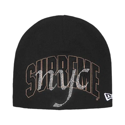 Pre-owned Supreme New Era Rhinestone Beanie 'black' | Men's Size Onesize