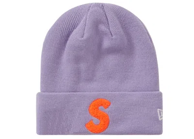 Pre-owned Supreme New Era S Logo Beanie (fw 19) In Light Violet