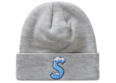 Pre-owned Supreme New Era S Logo Beanie (fw20) In Heather Grey