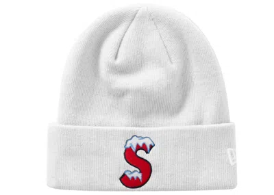 Pre-owned Supreme New Era S Logo Beanie (fw20) In White