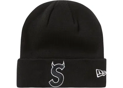 Pre-owned Supreme New Era S Logo Beanie (fw22) In Black