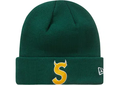 Pre-owned Supreme New Era S Logo Beanie (fw22) In Dark Green