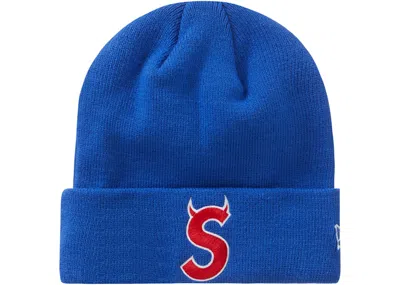 Pre-owned Supreme New Era S Logo Beanie (fw22) In Royal In Blue