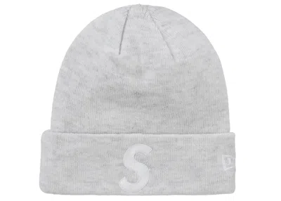 Pre-owned Supreme New Era S Logo Beanie (fw24) In Heather Grey