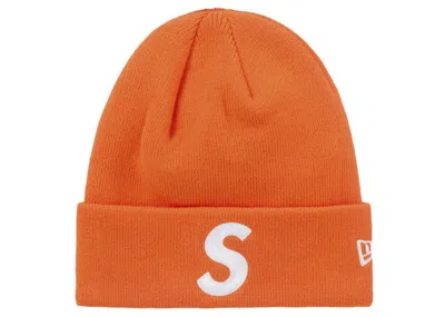 Pre-owned Supreme New Era S Logo Beanie (fw24) In Orange