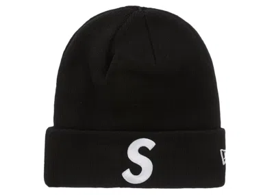 Pre-owned Supreme New Era S Logo Beanie In Black