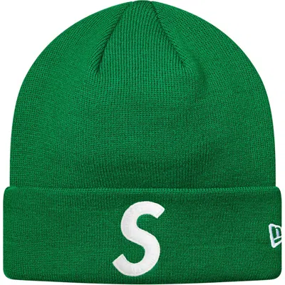 Pre-owned Supreme New Era S Logo Beanie In Green