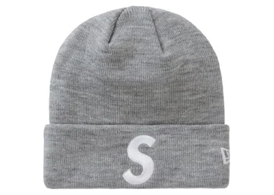 Pre-owned Supreme New Era S Logo Beanie In Heather Grey