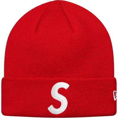 Pre-owned Supreme New Era S Logo Beanie In Red