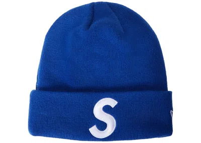 Pre-owned Supreme New Era S Logo Beanie In Royal