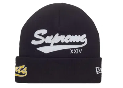 Pre-owned Supreme New Era Salvation Beanie In Black