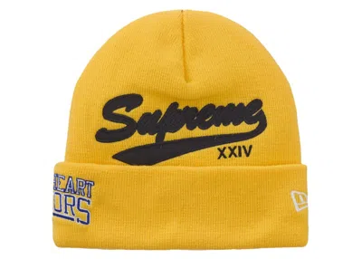 Pre-owned Supreme New Era Salvation Beanie In Gold