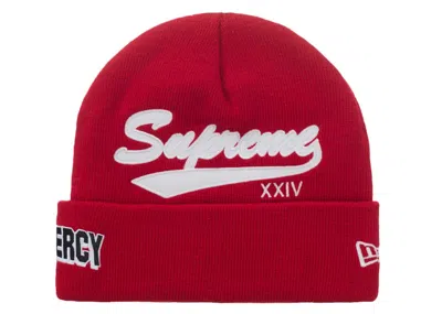 Pre-owned Supreme New Era Salvation Beanie In Red