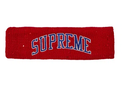 Pre-owned Supreme New Era Sequin Arc Logo Headband In Red