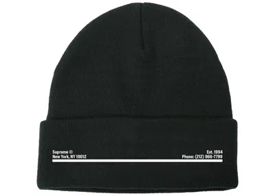 Pre-owned Supreme New Era Shop Beanie In Black New York City