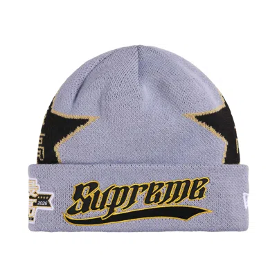 Pre-owned Supreme New Era Stars Beanie 'lavender' | Purple | Men's Size Onesize