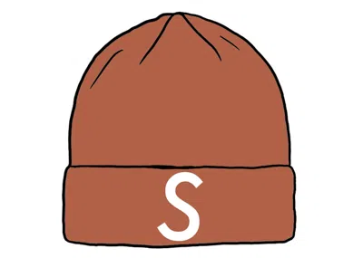 Pre-owned Supreme New Era Swarovski S Logo Beanie In Brown