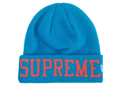 Pre-owned Supreme New Era Varsity Beanie In Slate