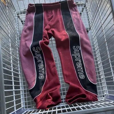 Pre-owned Supreme New  Multicolor Paneled Track Pants Medium In Black