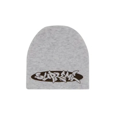 Pre-owned Supreme New World Order Beanie 'ash Grey' | Men's Size Onesize In Gray
