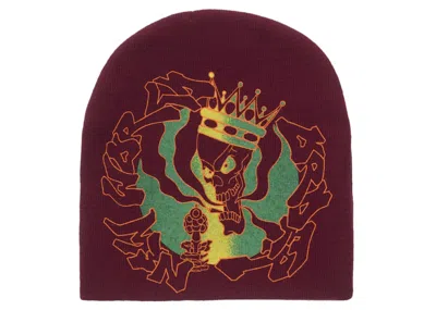 Pre-owned Supreme New World Order Beanie In Cardinal