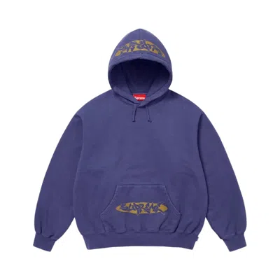 Pre-owned Supreme New World Order Hooded Sweatshirt 'washed Navy' | Blue | Men's Size S