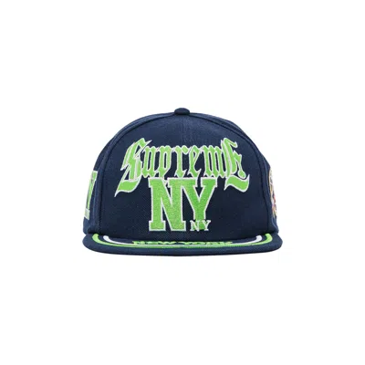 Pre-owned Supreme New York 6-panel 'navy' | Blue | Men's Size Onesize