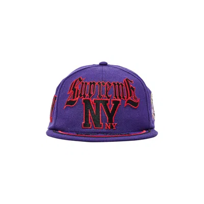 Pre-owned Supreme New York 6-panel 'purple' | Men's Size Onesize