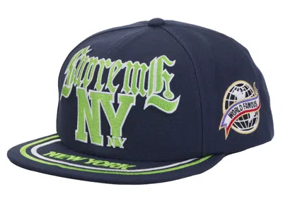 Pre-owned Supreme New York 6panel In Navy Blue