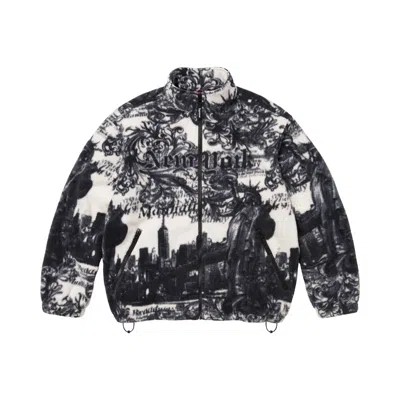 Pre-owned Supreme New York Fleece Jacket 'white' | Men's Size Xl
