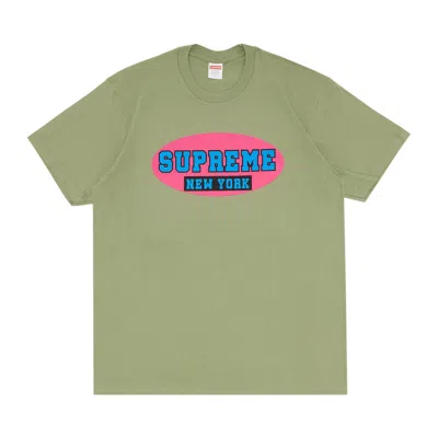 Pre-owned Supreme New York Tee 'light Olive' In Green