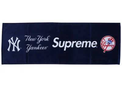 Pre-owned Supreme New York Yankees Hand Towel In Navy Blue