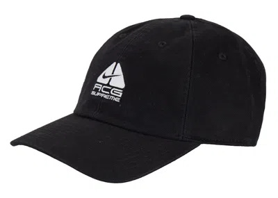Pre-owned Supreme Nike Acg Denim 6panel In Black