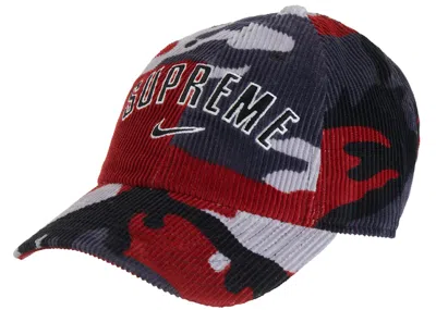 Pre-owned Supreme Nike Arc Corduroy 6panel In Red Camo