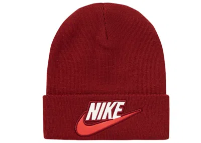 Pre-owned Supreme Nike Beanie In Burgundy