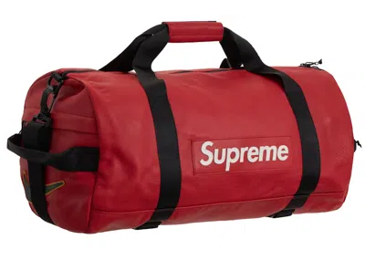 Pre-owned Supreme Nike Leather Duffle Bag In Red