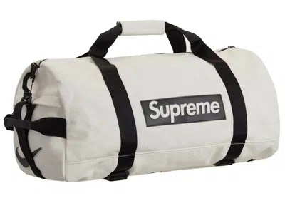 Pre-owned Supreme Nike Leather Duffle Bag In White