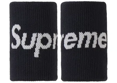 Pre-owned Supreme Nike Nba Wristbands (pack Of 2) In Black