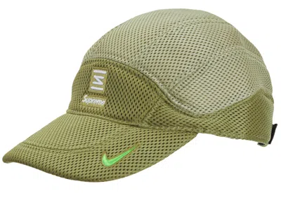 Pre-owned Supreme Nike Shox Running Hat In Olive