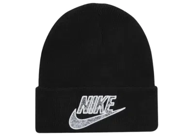 Pre-owned Supreme Nike Snakeskin Beanie In Black