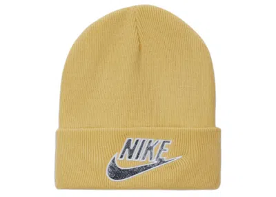 Pre-owned Supreme Nike Snakeskin Beanie In Pale Yellow