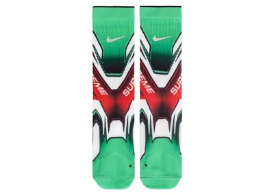 Pre-owned Supreme Nike Spark Crew Sock In Green