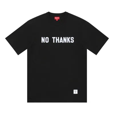 Pre-owned Supreme No Thanks Short-sleeve Top 'black' | Men's Size L