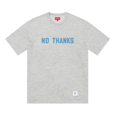 Pre-owned Supreme No Thanks Short-sleeve Top 'heather Grey' | Men's Size Xl
