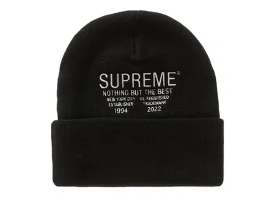 Pre-owned Supreme Nothing But Beanie In Black
