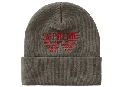 Pre-owned Supreme Nothing But Beanie In Grey