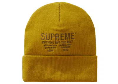 Pre-owned Supreme Nothing But Beanie In Mustard In Yellow