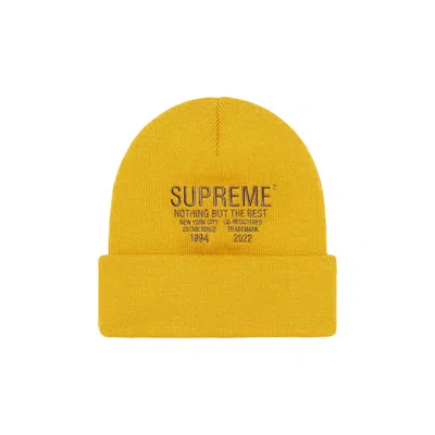 Pre-owned Supreme Nothing But Beanie 'mustard' In Yellow